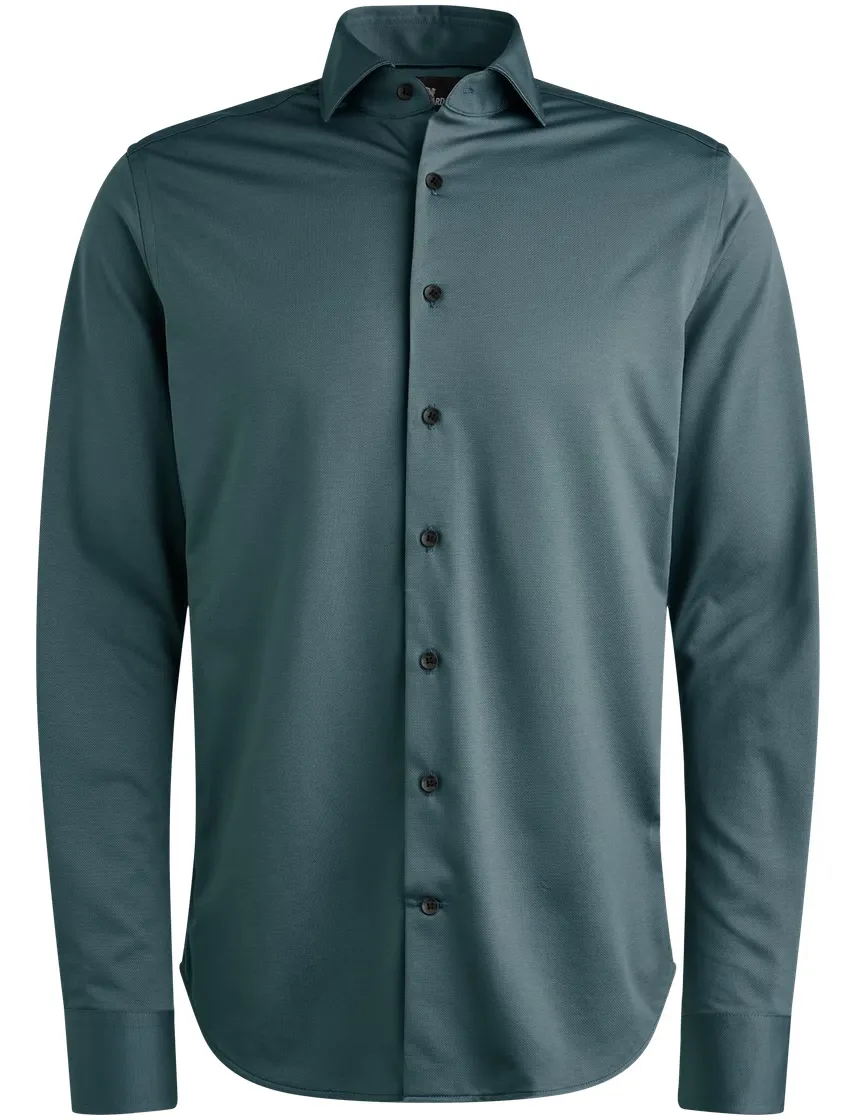 Vanguard Overhemd Blauw zwarte knopen