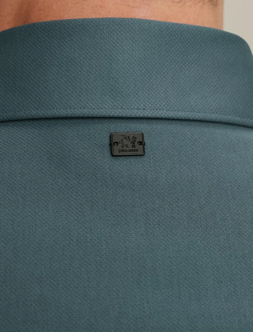 Vanguard Overhemd Blauw semi wide spread boord
