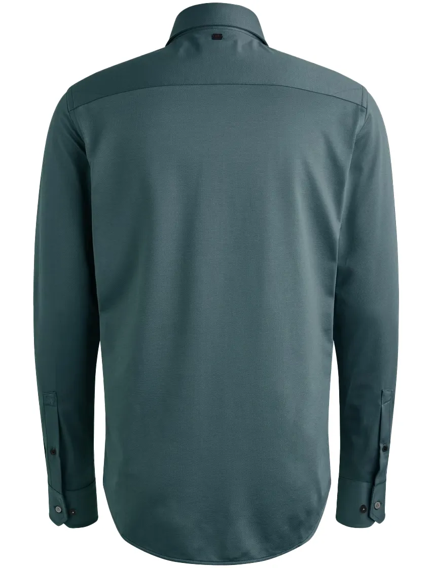 Vanguard Overhemd Blauw zwarte knopen