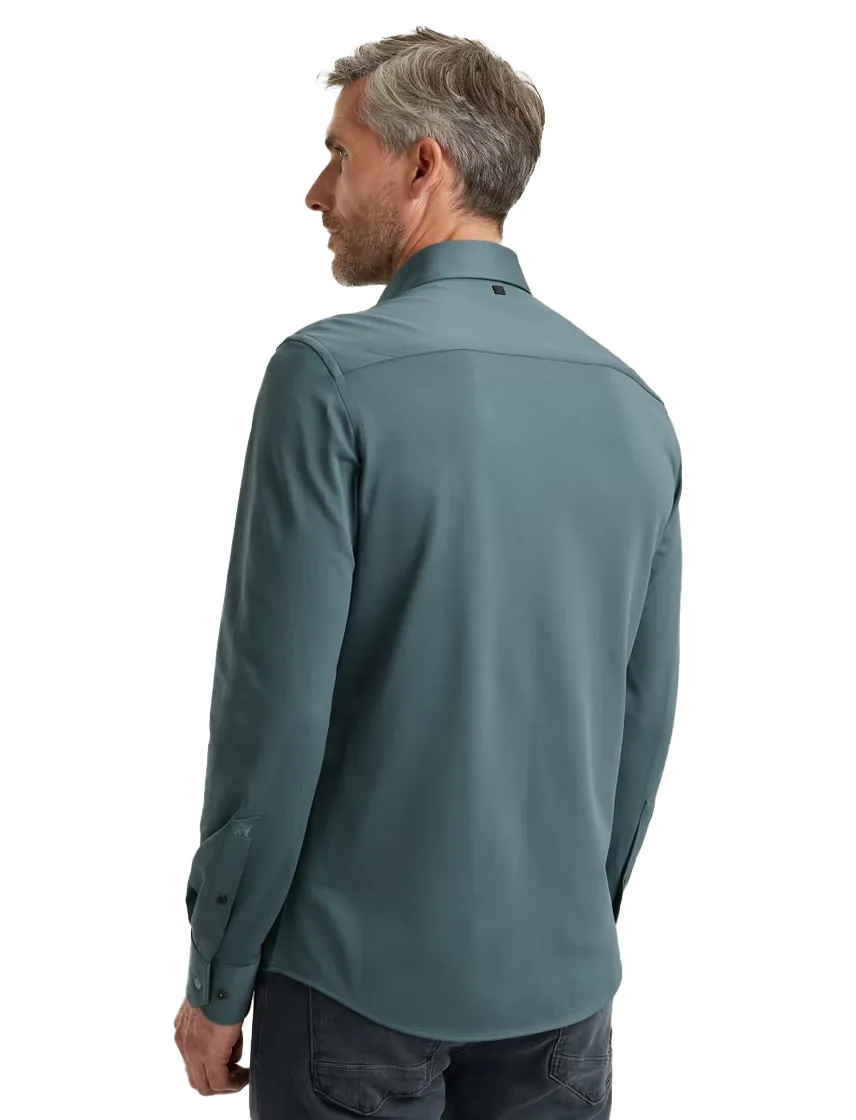 Vanguard Overhemd Blauw semi wide spread boord