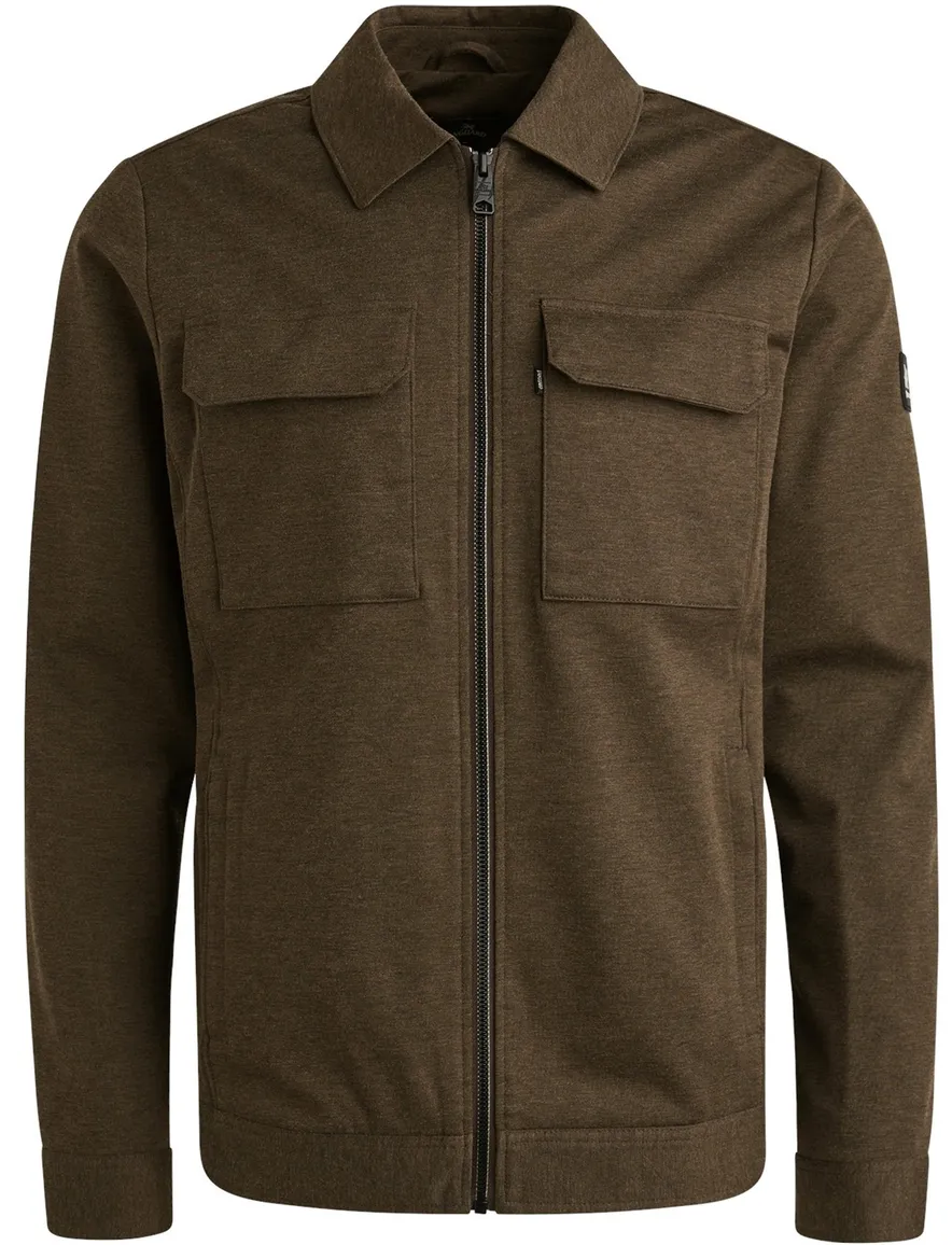 Vanguard vest bruin effen katoen