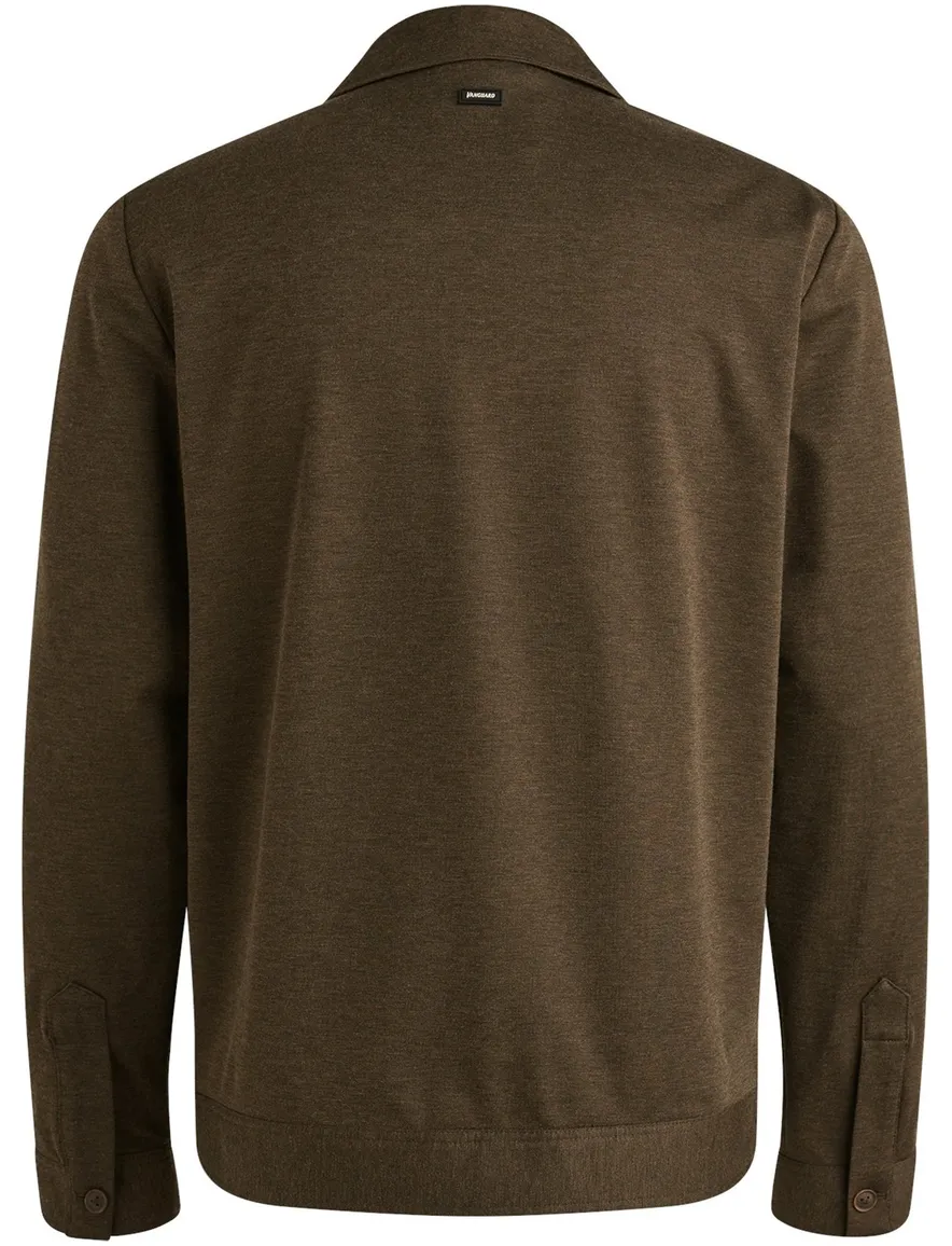 Vanguard vest bruin effen katoen