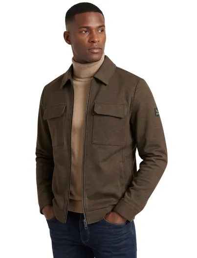 Vanguard Vanguard Overshirt Bruin dubbele borstzak gemeleerd