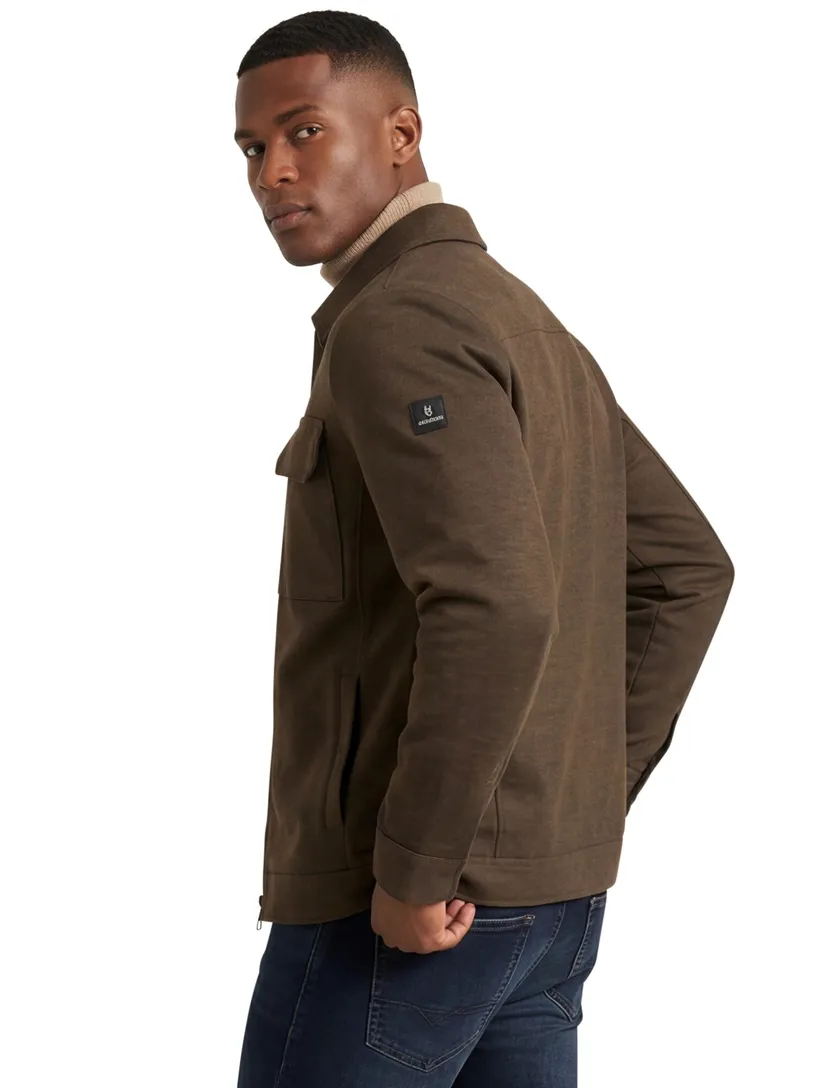 Overshirt Vanguard Bruin gemeleerd dubbele borstzak