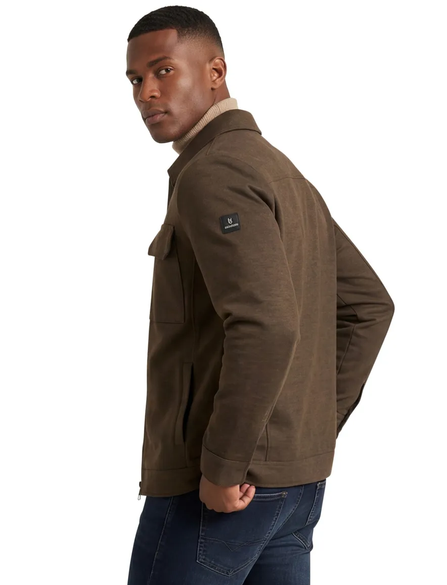 Vanguard vest bruin effen katoen