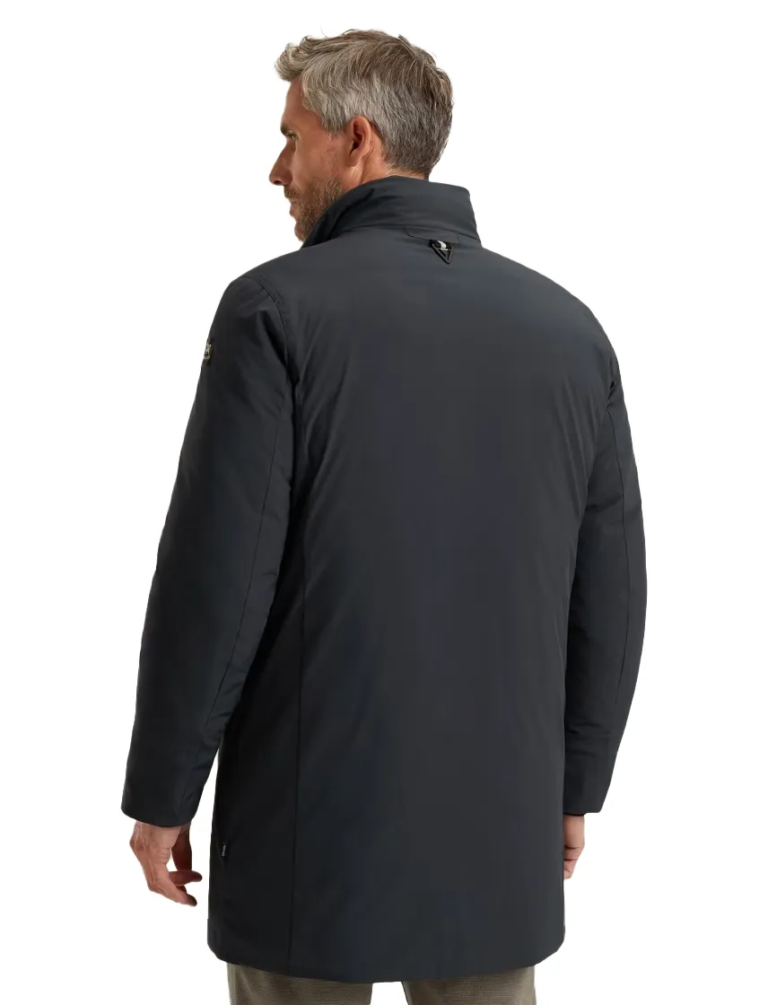 Vanguard Winterjas Donkerblauw dubbele borstzak rits en knoop