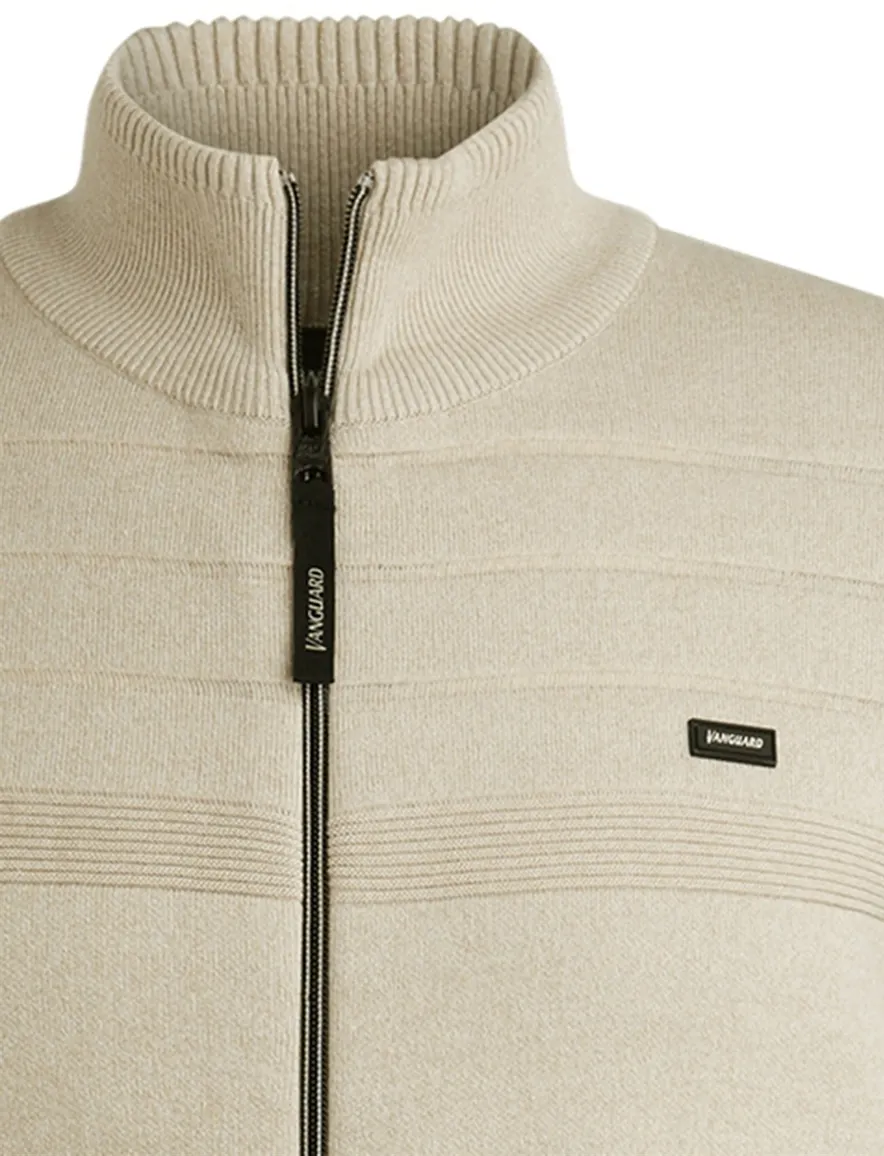 Vanguard vest beige effen katoen