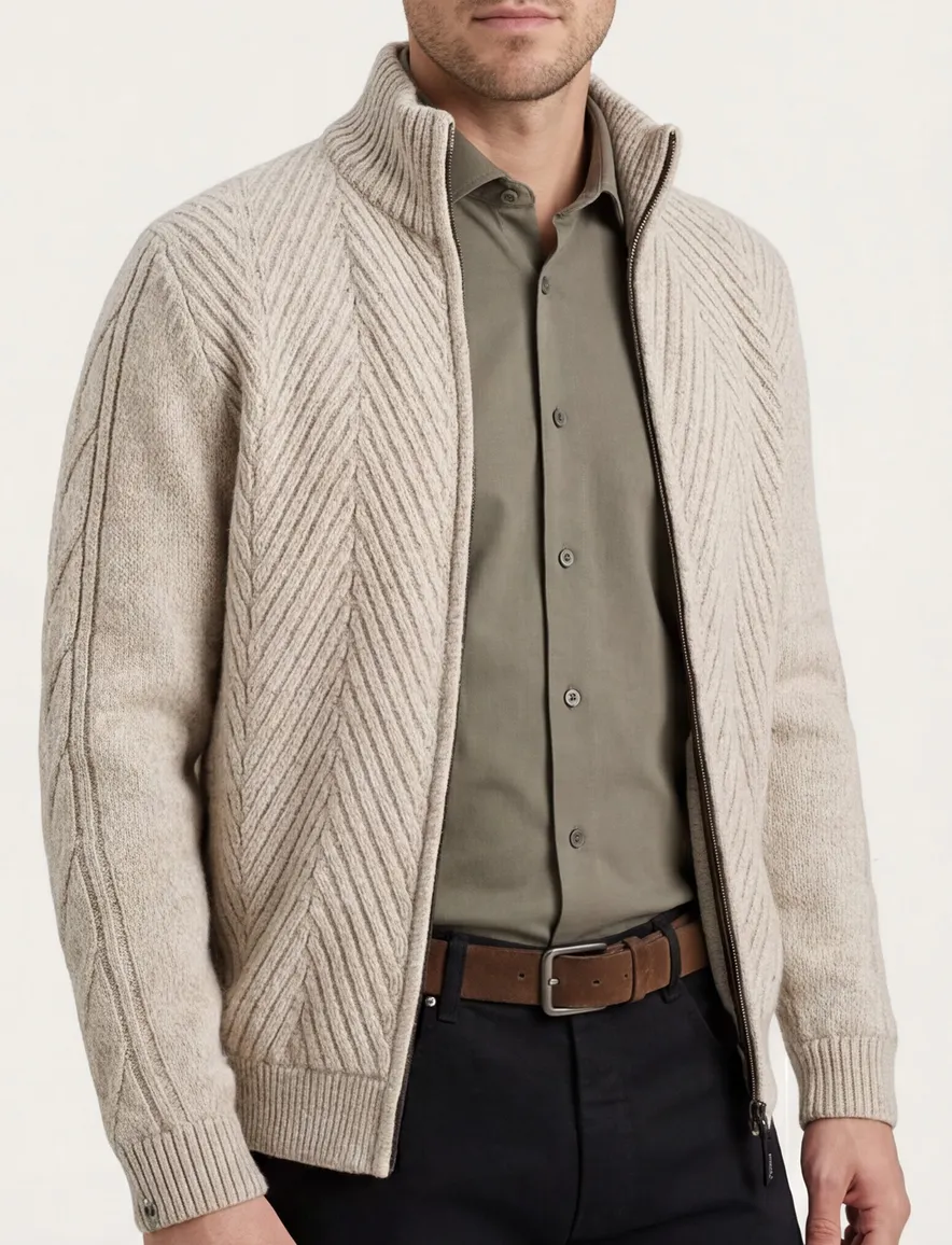Vanguard vest beige effen