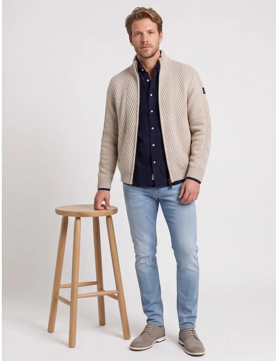 Vanguard vest beige effen