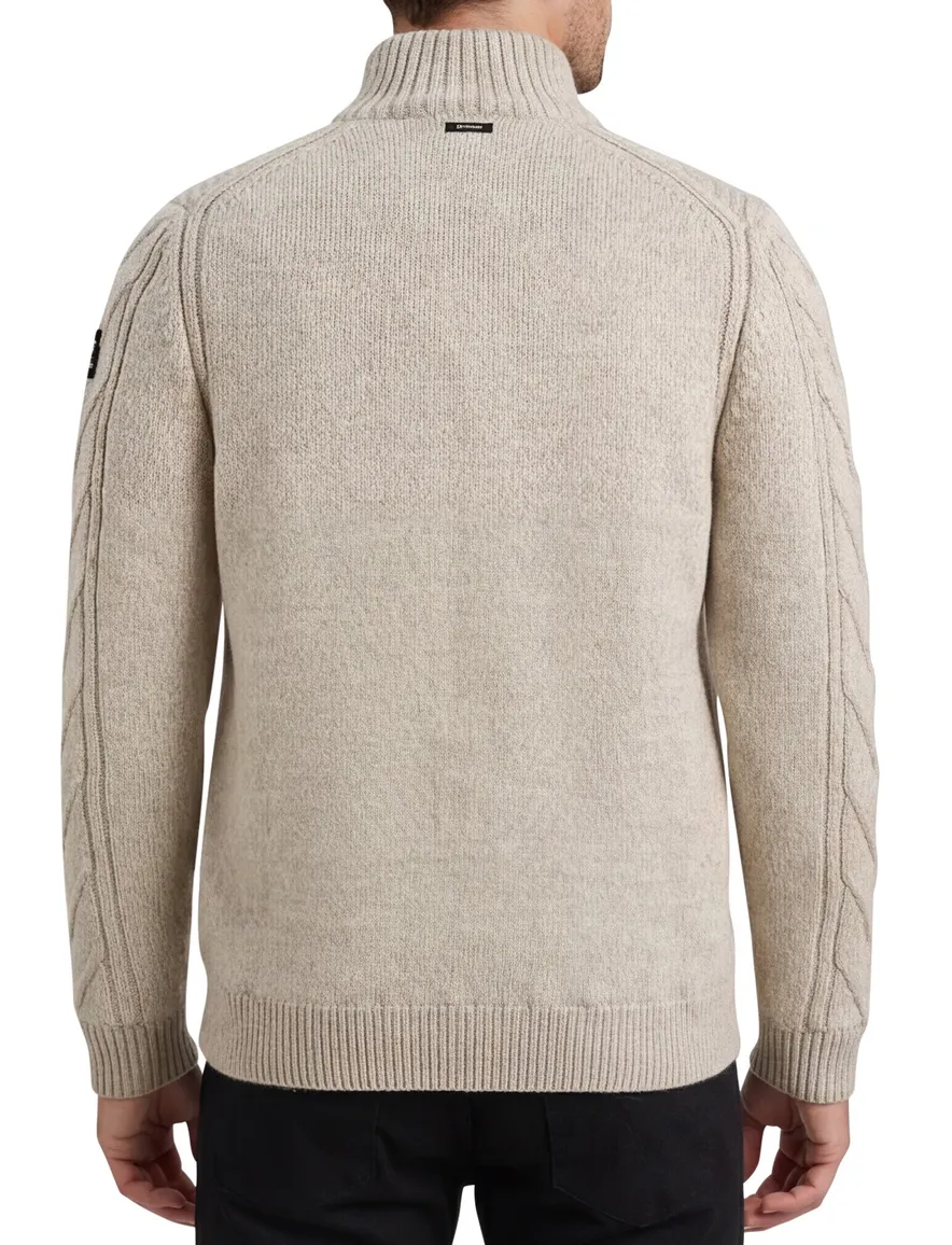 Vanguard beige gemeleerd sweatvest