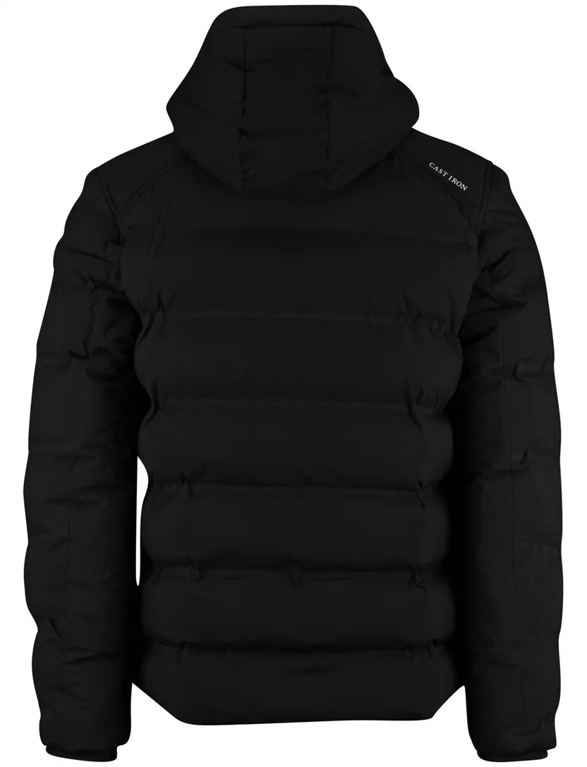 Cast Iron winterjas zwart gewatteerd normale fit