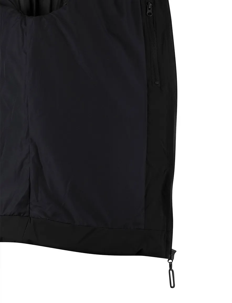 Cast Iron puffer jas zwart effen