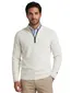Cast Iron half zip trui met structuur lichtgrijs