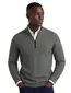 Cast Iron half zip trui met structuur groen