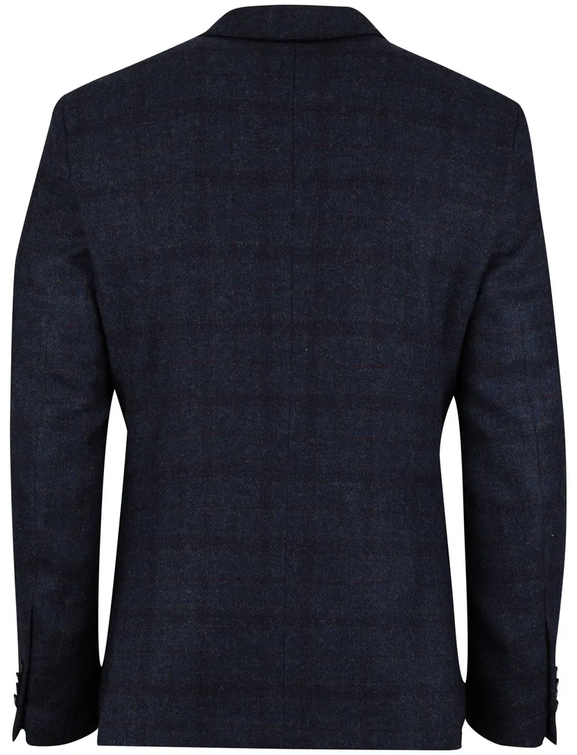 wollen colbert Magee donkerblauw