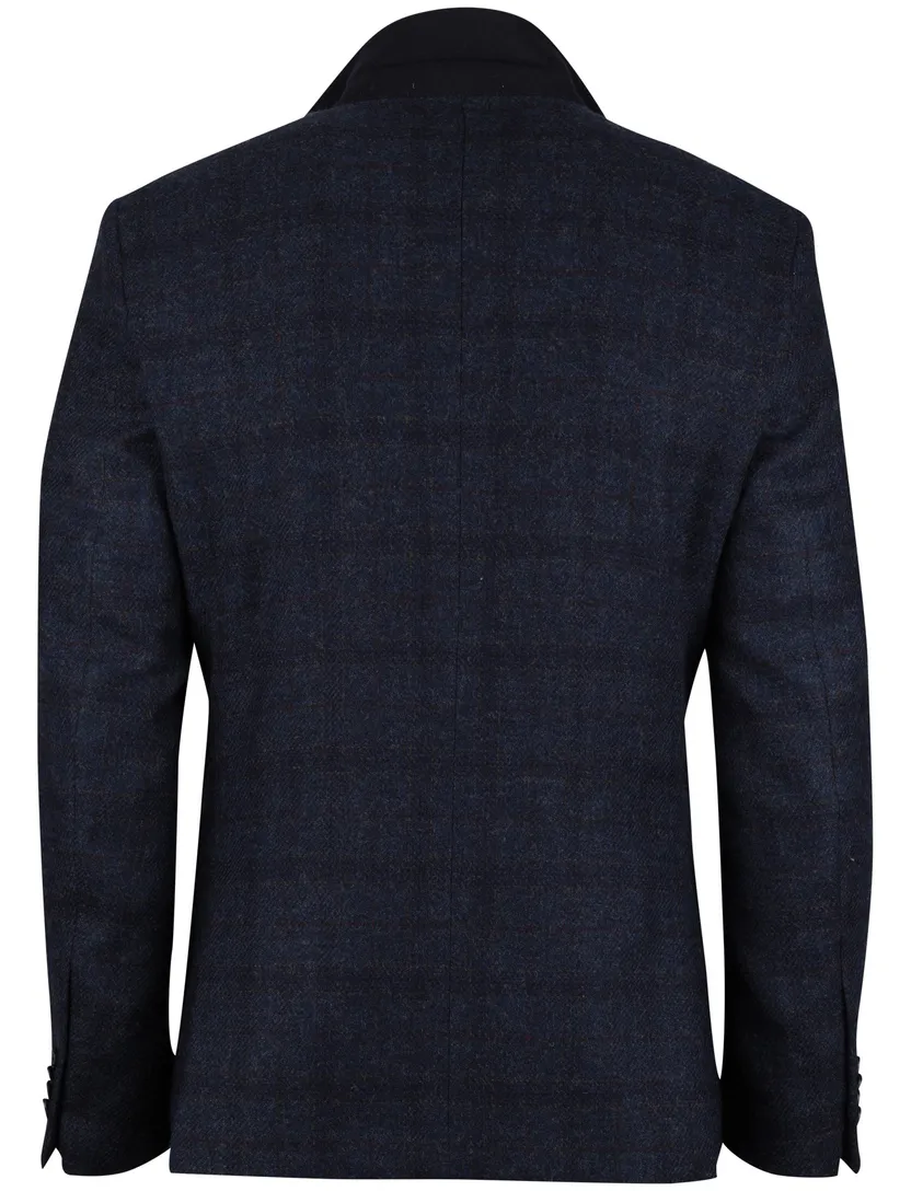 wollen colbert Magee donkerblauw