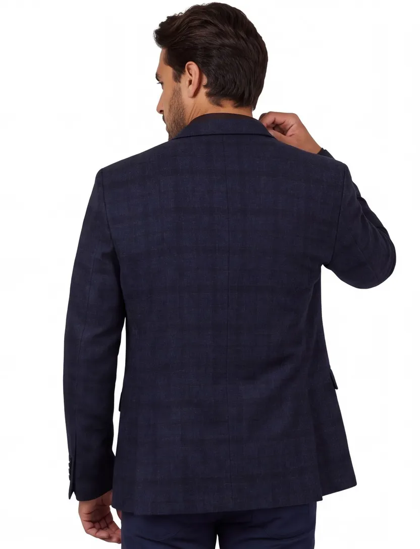 wollen colbert Magee donkerblauw