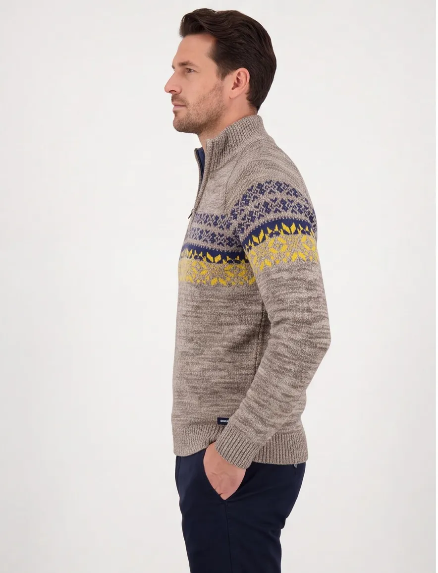New Zealand trui beige gemeleerd