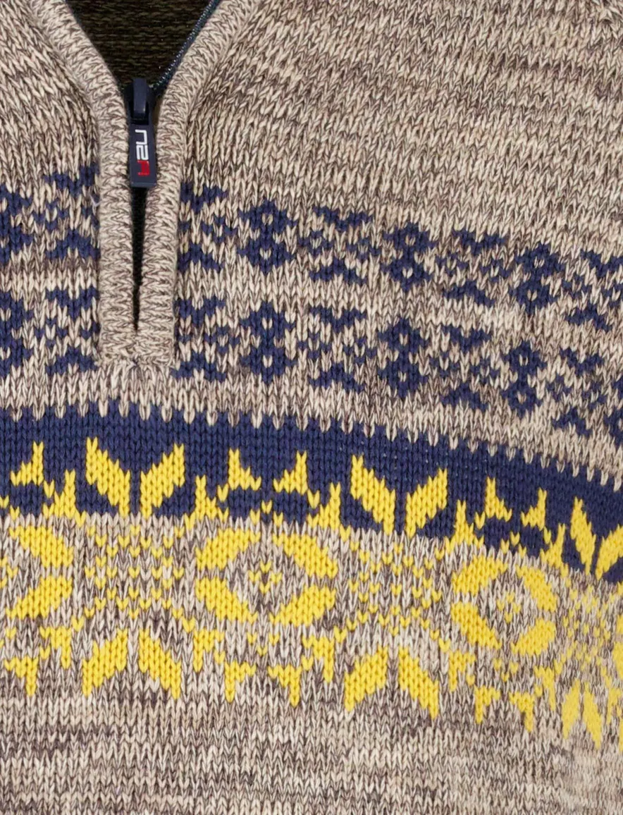 New Zealand trui beige gemeleerd
