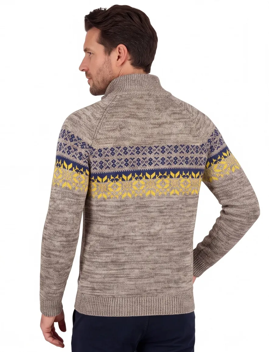 New Zealand trui beige gemeleerd