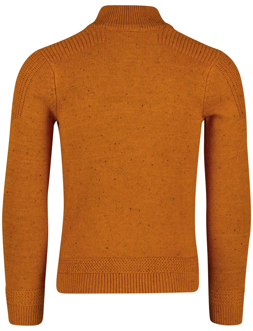 NZA 3 knopen trui oranje katoen