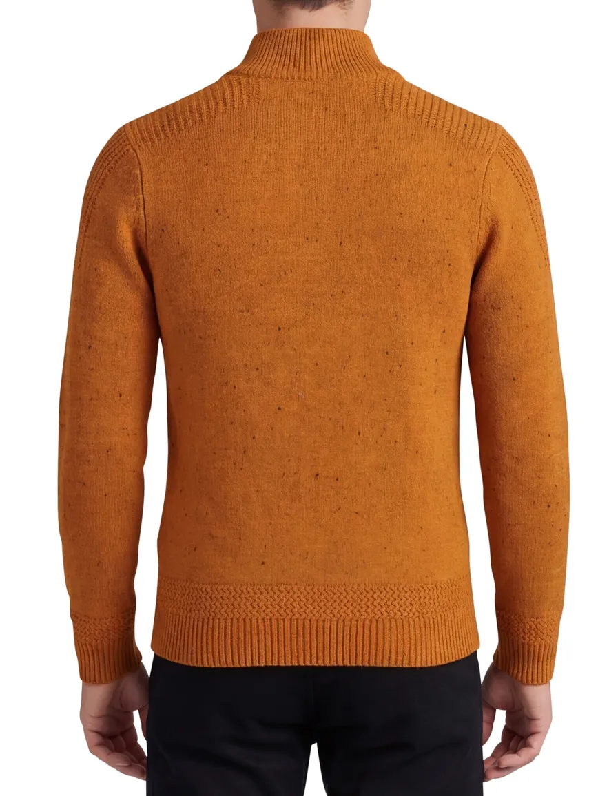 NZA 3 knopen trui oranje katoen