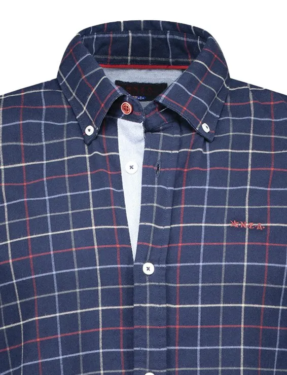 casual overhemd New Zealand donkerblauw Bruce
