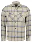 NZA overshirt beige geruit dubbele borstzak