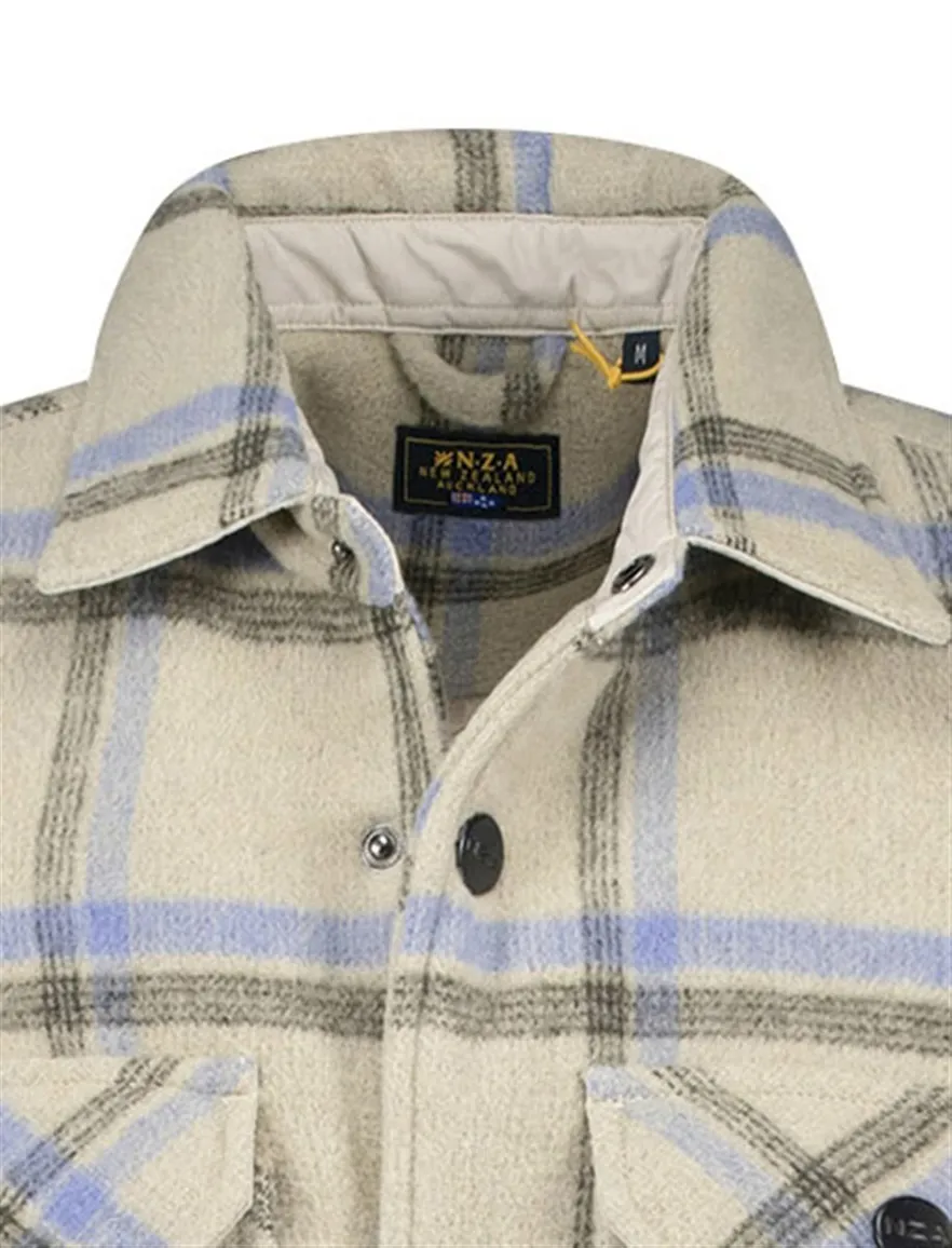 NZA overshirt beige geruit