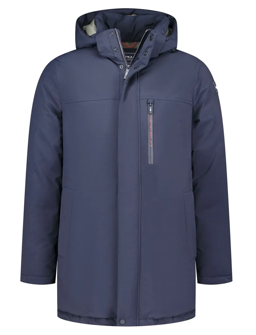 NZA jas navy effen met capuchon