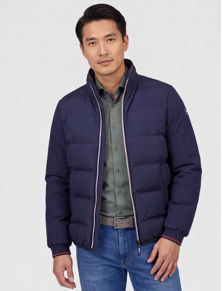 puffer jas NZA donkerblauw effen