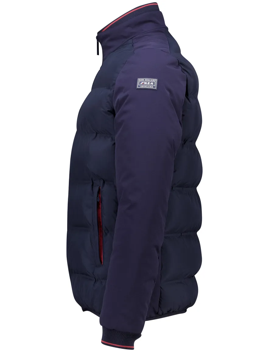 puffer jas NZA donkerblauw effen