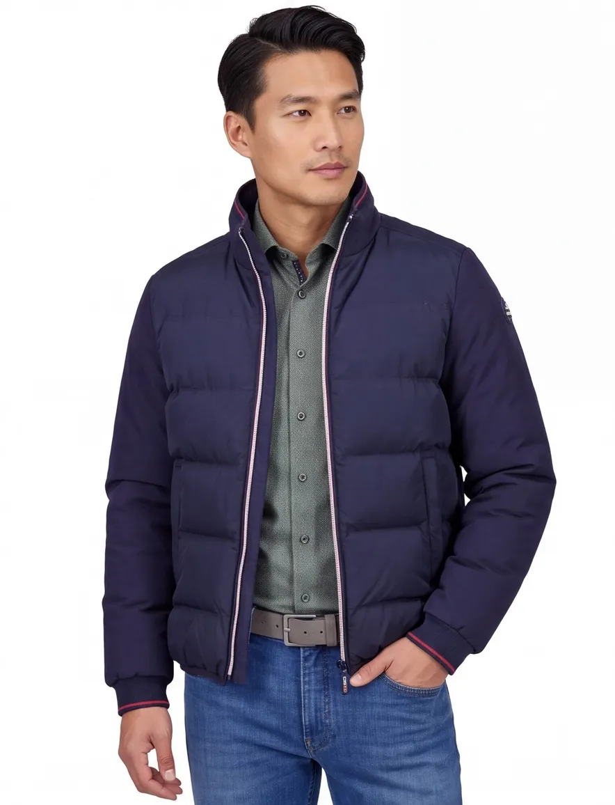 puffer jas NZA donkerblauw effen
