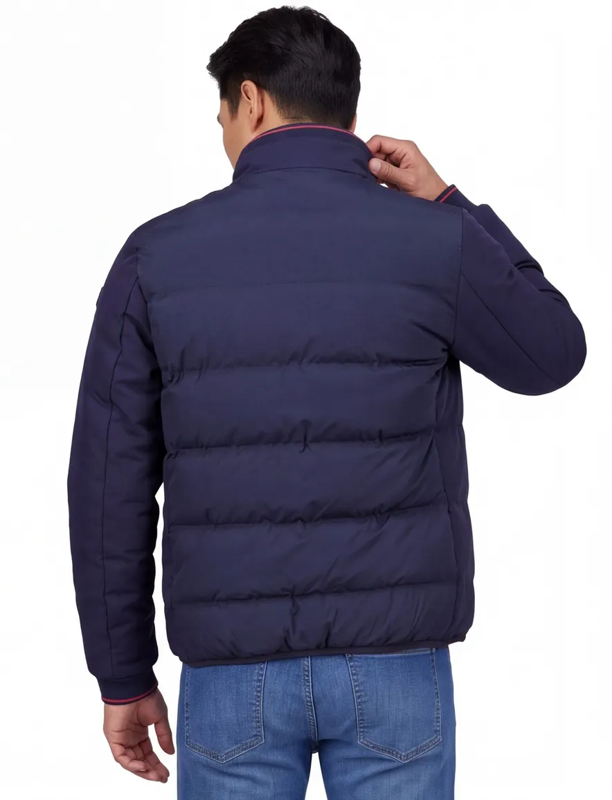 puffer jas NZA donkerblauw effen