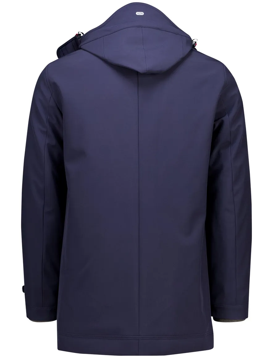 New Zealand winterjas donkerblauw normale fit waterafstotend