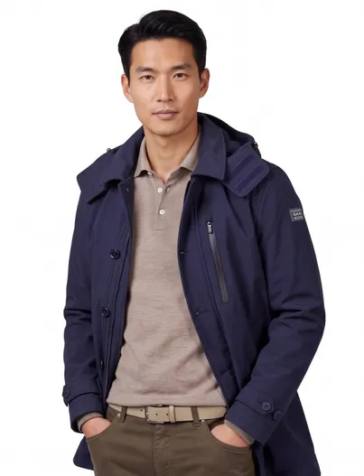 New Zealand New Zealand winterjas normale fit waterafstotend donkerblauw