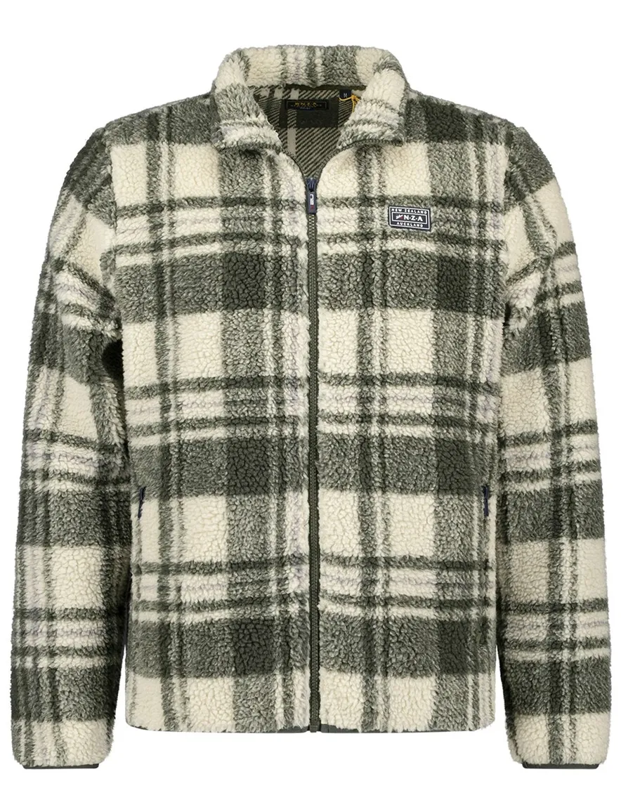 NZA vest groen geruit fleece
