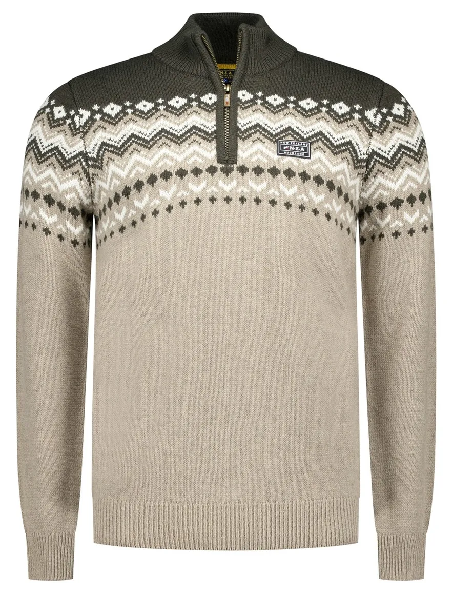 NZA trui beige half zip