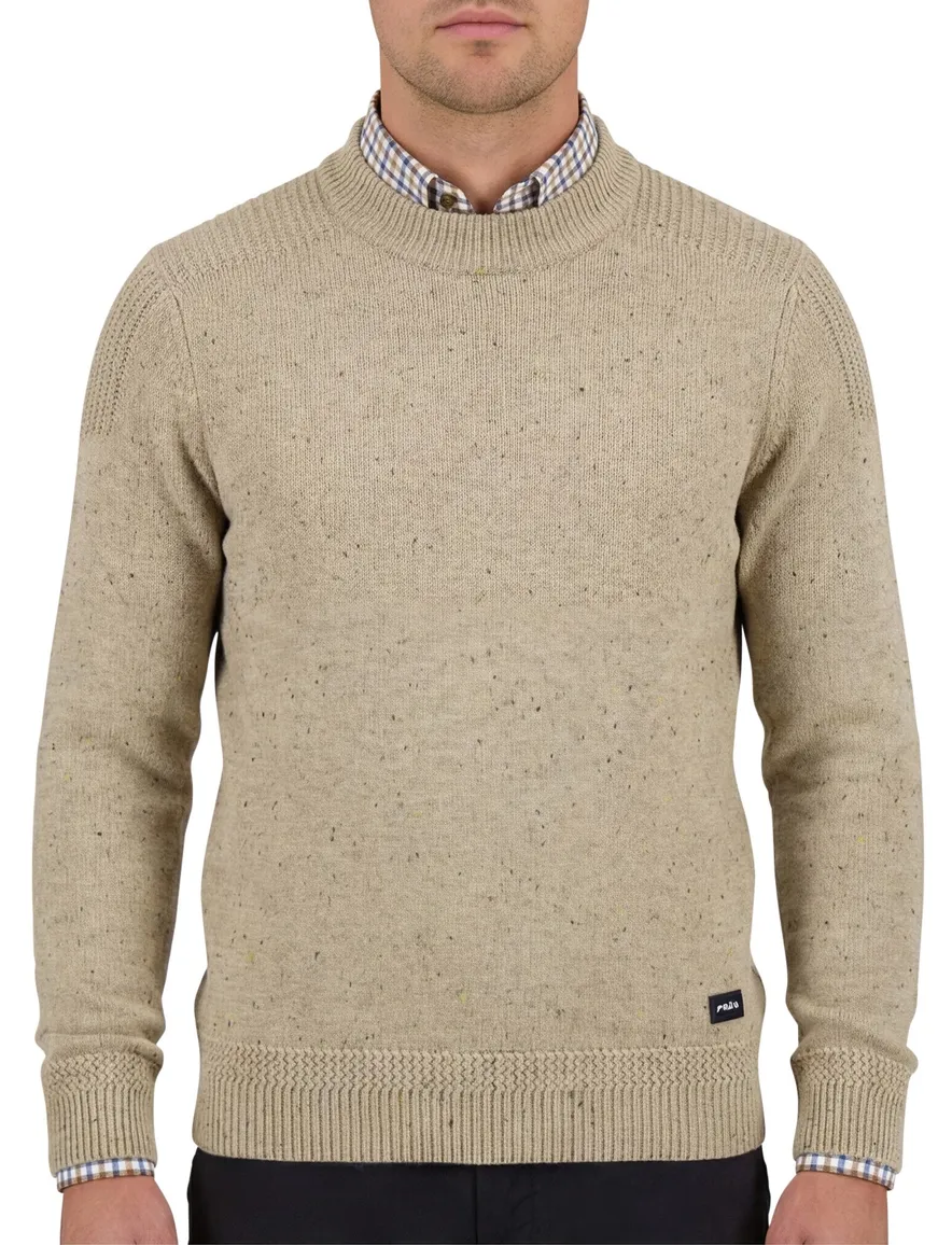 New Zealand trui Melange beige gemêleerd