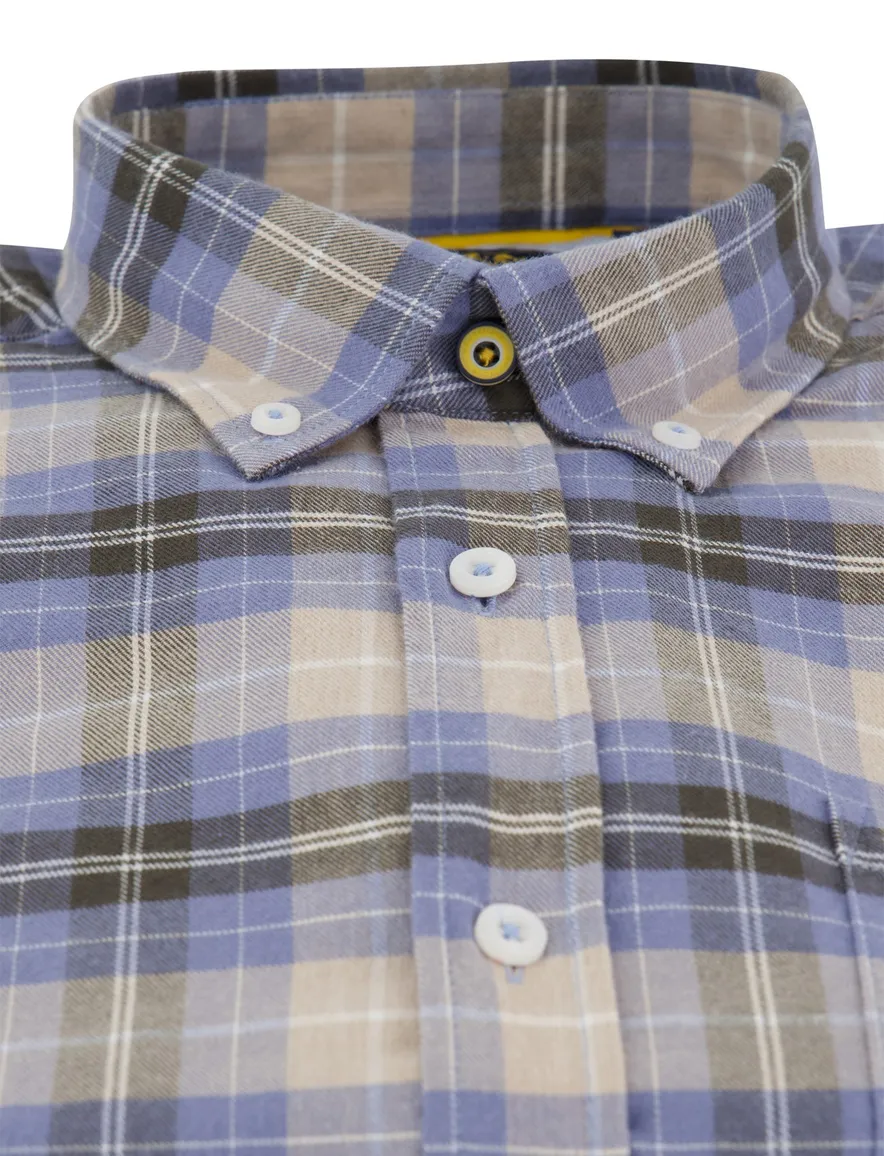 NZA overhemd blauw geruit