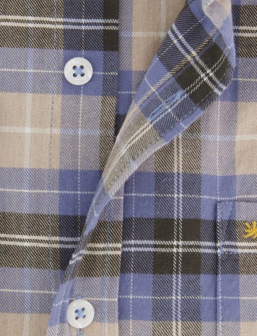 NZA overhemd blauw geruit