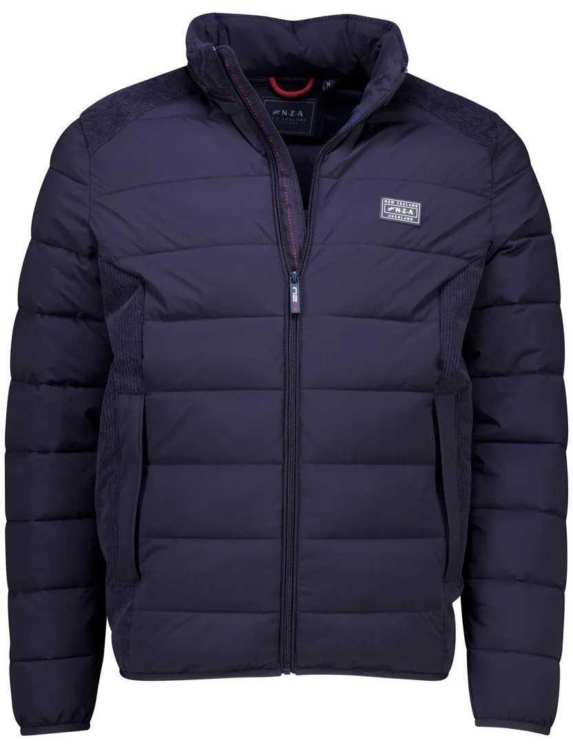 New Zealand effen donkerblauw normale fit gewatteerd