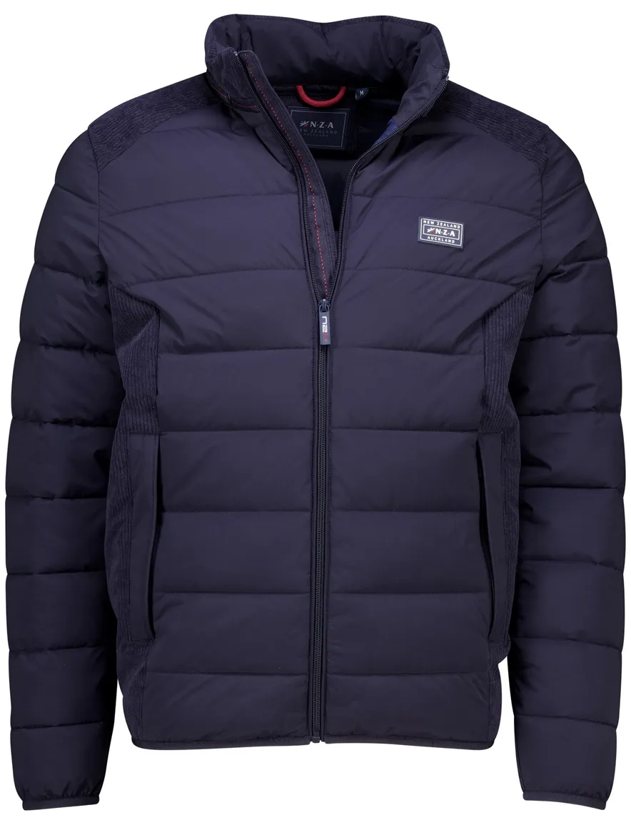 New Zealand winterjas donkerblauw normale fit gewatteerd
