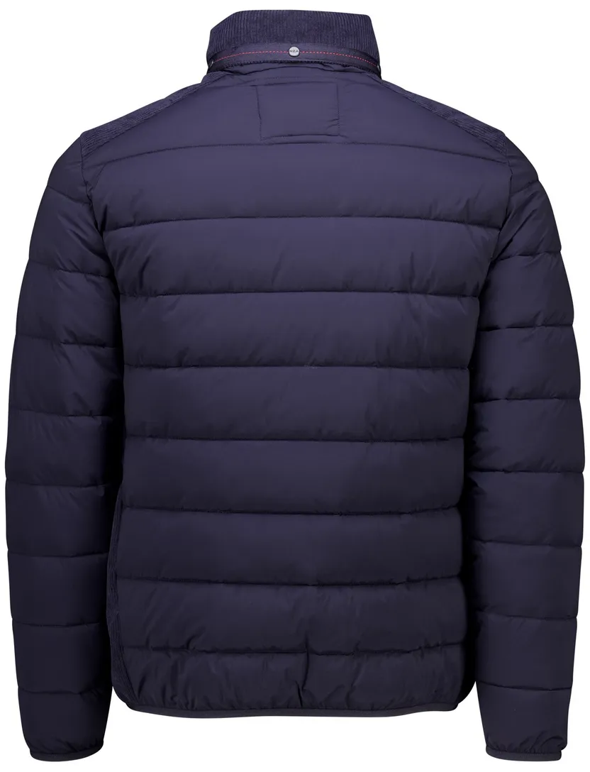 New Zealand effen donkerblauw normale fit gewatteerd