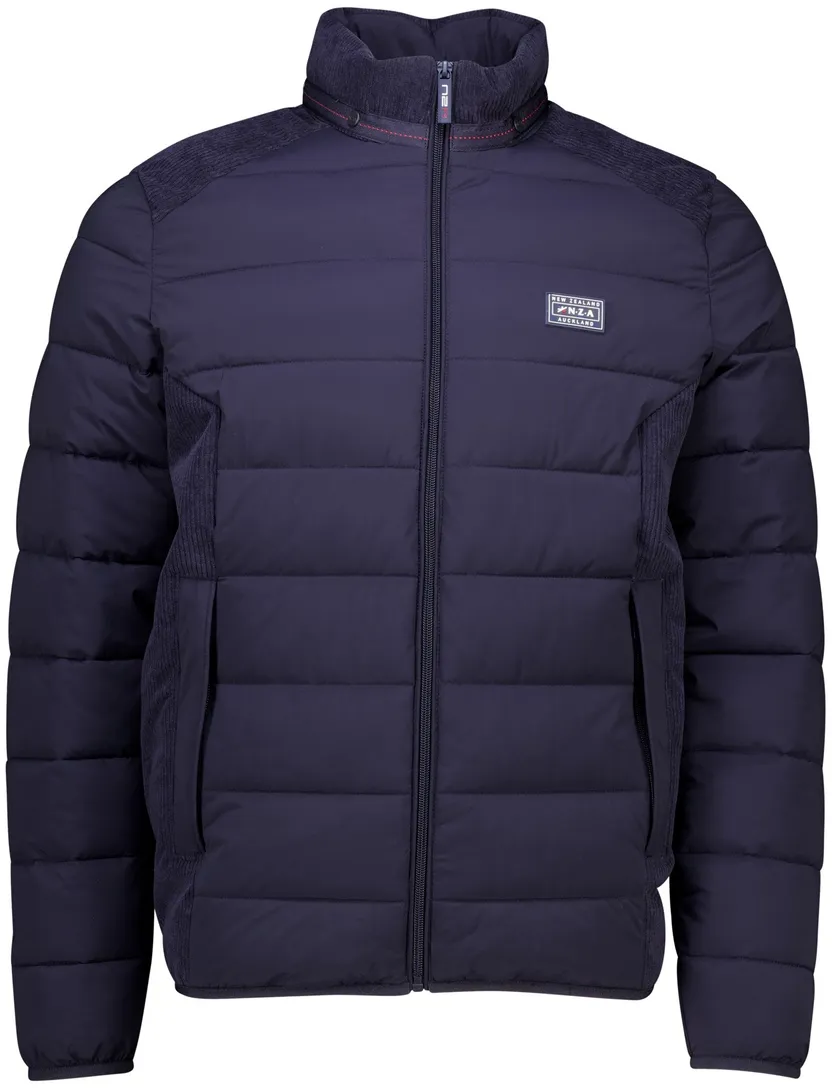 New Zealand effen donkerblauw normale fit gewatteerd
