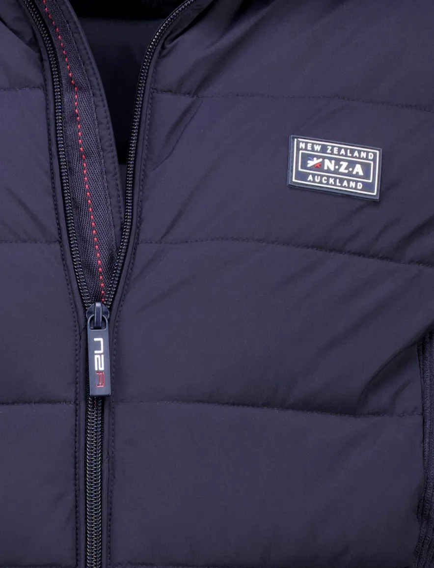 New Zealand winterjas donkerblauw normale fit gewatteerd