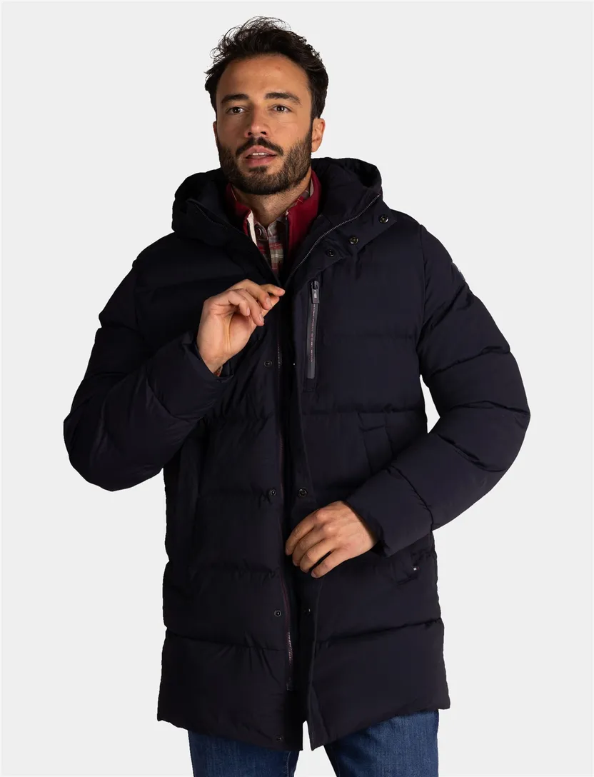 Lange winterjas New Zealand donkerblauw