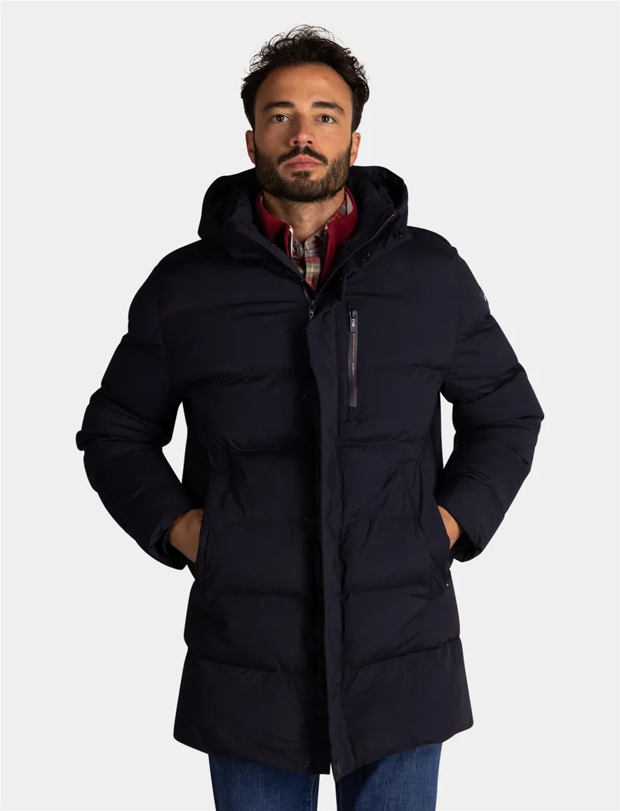 New Zealand winterjas donkerblauw gewatteerd