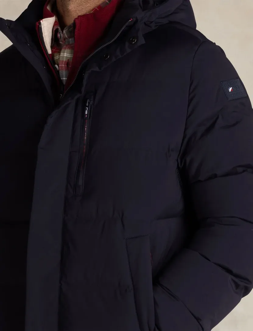 Lange winterjas New Zealand donkerblauw