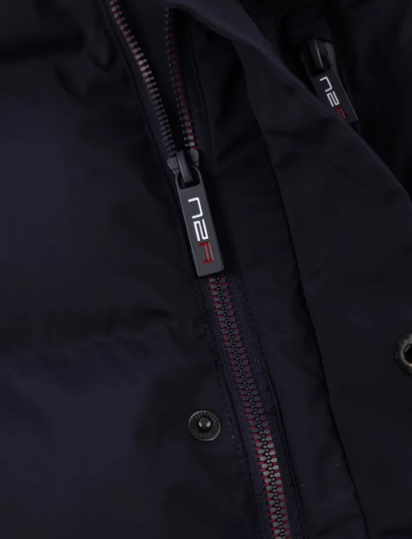 Lange winterjas New Zealand donkerblauw